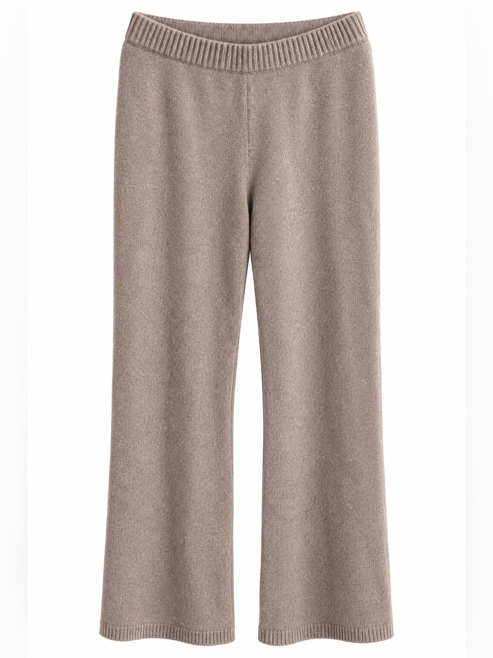 Gap Cozy Knit Wide-Leg Lounge Pants Taupe Heather Size M (NWT)